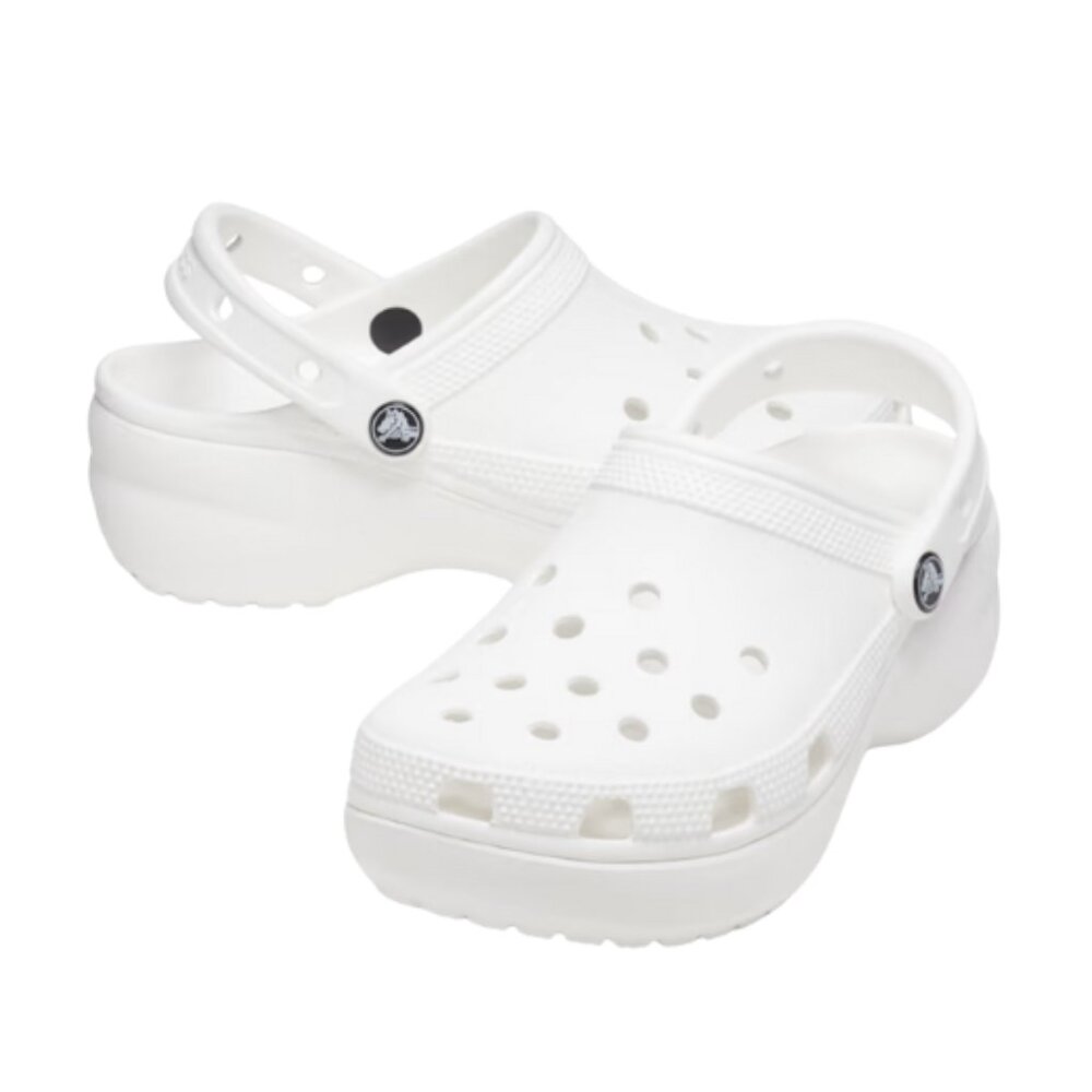 Crocs Women's White Classic Platform Clog Size 10